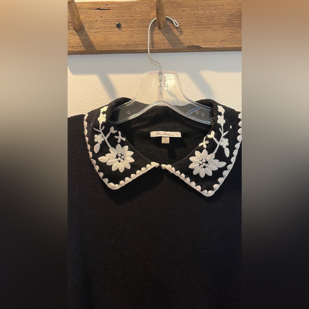 Vila Milano size L women’s embroidered collar sweater - Picture 5 of 5